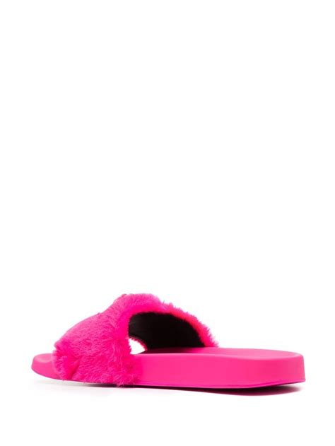 versace fur slides
